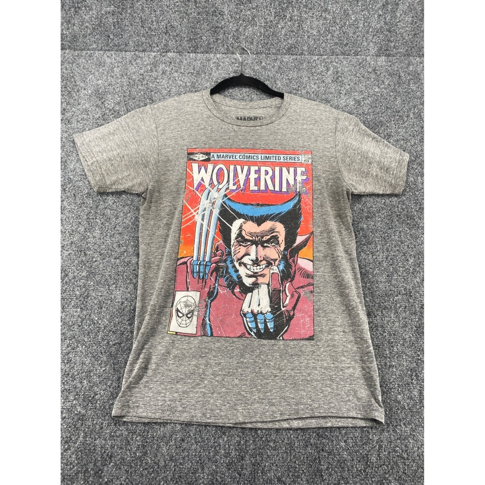 Marvel Wolverine Comic Book Cover Graphic T-Shirt Mens Small Gray Heather X-Men